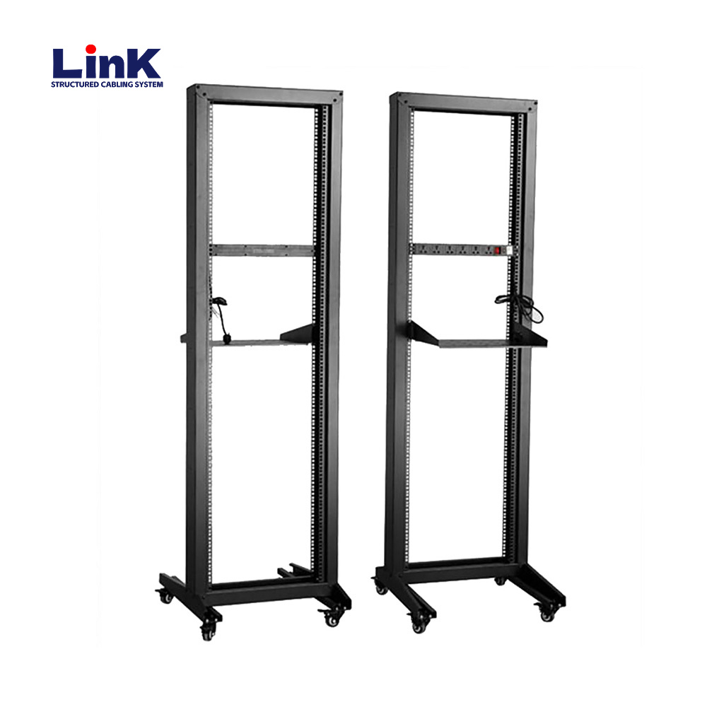 Open Rack 2-Post Server Rack 27u для эффективного управления коммуникационным оборудованием